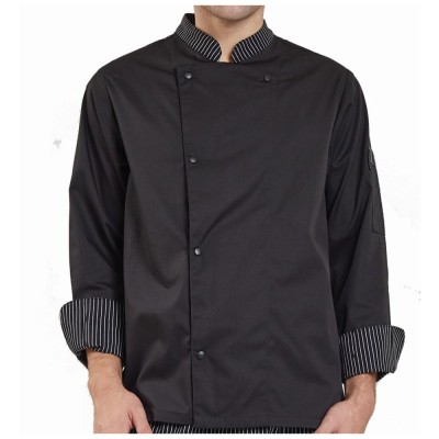 Σακάκι μάγειρα σε χρώμα μαύρο μακρυμάνικο με τσέπη στυλού μεγέθους XLarge