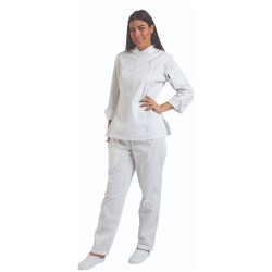 Σακάκι μάγειρα λευκό γυναικείο μακρυμάνικο σε μέγεθος Large