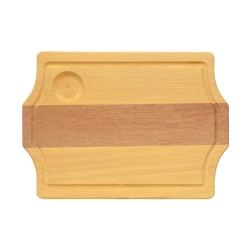 Ξύλινο πλατώ με λούκι και 1 θέση σως διαστάσεων 26x36cm δίχρωμο με χειρολαβές Ελληνικής κατασκευής Ξύλινο πλατώ με λούκι και 1 θέση σως διαστάσεων 26x36cm δίχρωμο με χειρολαβές Ελληνικής κατασκευής