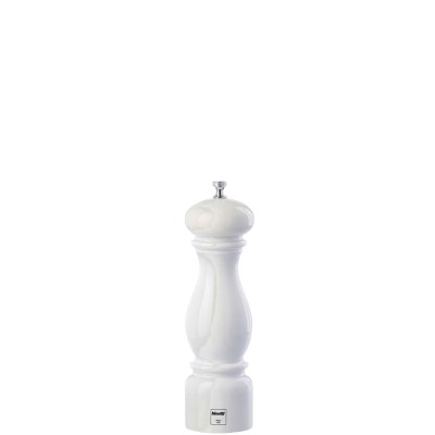 Μύλος Αλατιού, ξύλο λάκα άσπρο, ύψος 220mm, Bisetti Italy