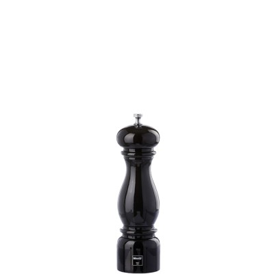 Μύλος Πιπεριού, ξύλο λάκα μαύρο, ύψος 220mm, Bisetti Italy