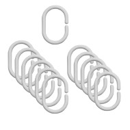 Σετ 12 τεμ κρίκοι για κουρτίνες μπανιου