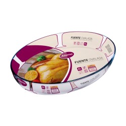 Πυρίμαχο γυάλινο ταψί οβάλ διαστάσεων 39.2x27x6.5cm Alorno