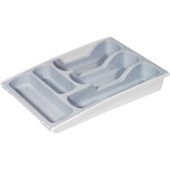 Θήκη για μαχαιροπίρουνα πτυσσόμενη 5-7 θέσεων 30x42x6.4cm γκρι Curver