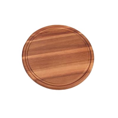 Ξύλινο Πιάτο με Λούκι Στρογγυλό, Φ25x1,5cm, από Ακακία BISETTI