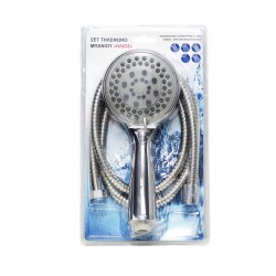 Τηλέφωνο μπάνιου INOX με 5 λετουργίες & σπιράλ 1.5m