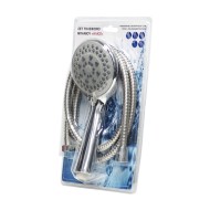 Τηλέφωνο μπάνιου INOX με 5 λετουργίες & σπιράλ 1.5m Τηλέφωνο μπάνιου INOX με 5 λετουργίες & σπιράλ 1.5m