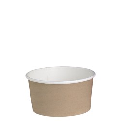 Χάρτινο δοχείο για σαλάτες, 600ml, Φ11,4cm, χρώμα Kraft, μίας χρήσης