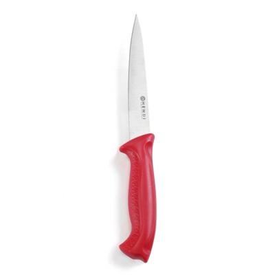 Μαχαίρι φιλεταρίσματος κρέατος 15cm επαγγελματικό με κόκκινη λαβη HENDI