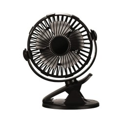 Ανεμιστήρας επιτραπέζιος μαύρος mini με USB και μανταλάκι Φ10 3W 5V 2100/2350rpm
