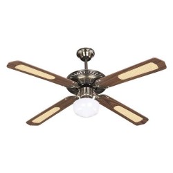Ανεμιστήρας οροφής 70W 230V με φως E27 καφέ-χρυσό Φ130cm με τηλεχειριστήριο και 3 ταχύτητες Ανεμιστήρας οροφής 70W 230V με φως E27 καφέ-χρυσό Φ130cm με τηλεχειριστήριο και 3 ταχύτητες