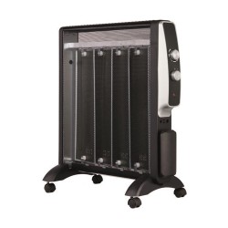 Θερμαντικό σώμα mica 2000W μαύρο με λυχνία ένδειξης λειτουργίας για χώρους έως 20m²