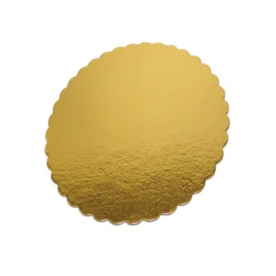 Δίσκος-βάση τούρτας στρογγυλός μαργαρίτα σε χρυσό χρώμα διαστάσεων Ø28cm