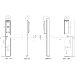 Ηλεκτρονική κλειδαριά ασημί τεχνολογίας Mifare ανθεκτική στην υγρασία και πυράντοχη SILVER E3064P ORBITA