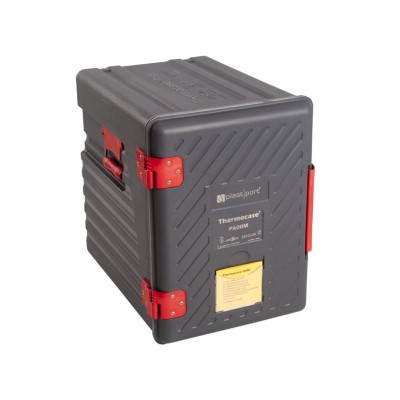 Άψογης ποιότητας ισοθερμικό κουτί 6xGN1/1 (6,5cm ύψους) με μεντεσέ γκρι Plast Port