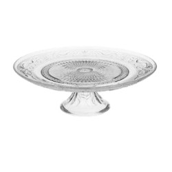 Γυάλινη τουρτιέρα παρουσίασης σκαλιστή με πόδι φ29cm Γυάλινη τουρτιέρα παρουσίασης σκαλιστή με πόδι φ29cm