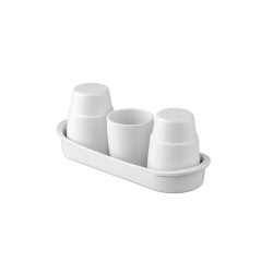 Σετ αλατοπίπερο PC (Polycarbonate) σε λευκό χρώμα Plast Port