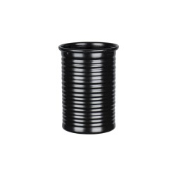 Χαρτοπετσετοθήκη ΜΆΥΡΗ, αλουμινίου, φ9x13.5cm, ελληνικής κατασκευής