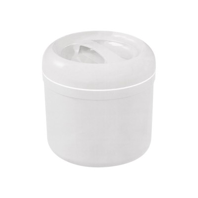 Παγοδιατηρητής άσπρος πλαστικός, άθραυστος, βιδωτό καπάκι,  φ22cm, 4.25Lt, με σχάρα