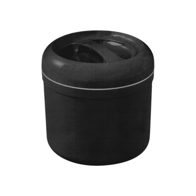Παγοδιατηρητής μαύρος πλαστικός, άθραυστος, βιδωτό καπάκι,  φ22cm, 4.25Lt, με σχάρα