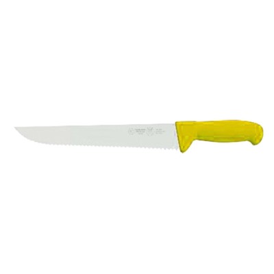 Μαχαίρι Χασάπη με Δόντια 36cm, Σειρά Ergonomic, Κίτρινο, VALGOBBIA Ιταλίας