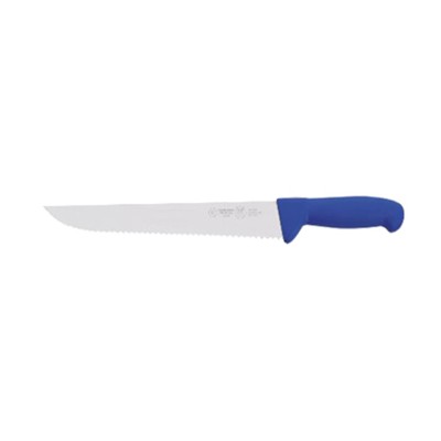 Μαχαίρι Χασάπη με Δόντια 31cm, Σειρά Ergonomic, Μπλε, VALGOBBIA Ιταλίας