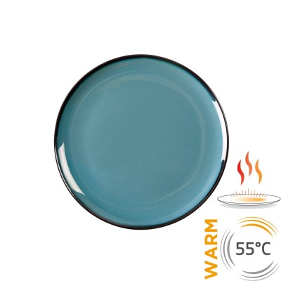Θερμαινόμενο πιάτο πορσελάνης φ27cm παραμένει ζεστό για 30‘ μπλέ TempControl