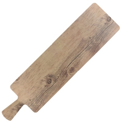 Μακρόστενη πλάκα μελαμίνης με χερούλι και εμφάνιση ξύλου 51x16cm σειρά WOOD TOGNANA