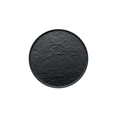 Πιάτο ρηχό από πορσελάνη σε μαύρο χρώμα Φ22cm σειρά PIETRA EFFETO της M1934
