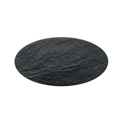 Πιάτο οβάλ από πορσελάνη σε μαύρο χρώμα 33x17cm σειρά PIETRA EFFETO της M1934