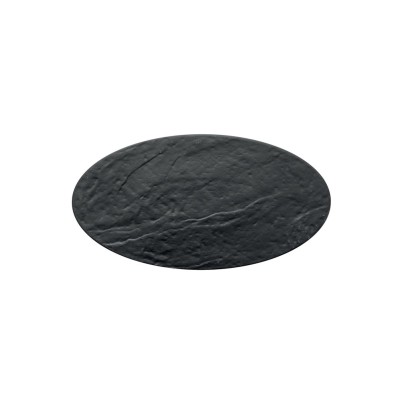 Πιάτο οβάλ από πορσελάνη σε μαύρο χρώμα 28x15cm σειρά PIETRA EFFETO της M1934