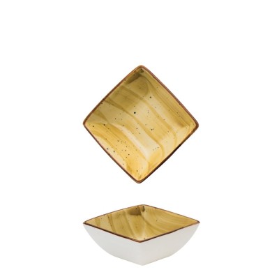 Μπωλ Bone China τετράγωνο 9.7x9.7x4.1cm, ώχρα, M1934