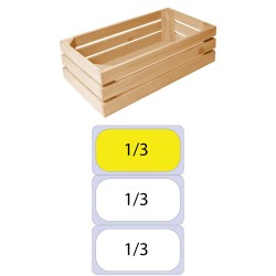 Ορθογώνιο μεσαίο ξύλινο τελάρο διακόσμησης 32,5x17x6x10,5cm σε φυσικό χρώμα BISETTI Italy