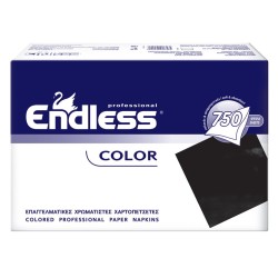 Χαρτοπετσέτες Εστιατορίου Επαγγελματικές 24x24 Πακέτο 750 μαύρες μαλακές ENDLESS