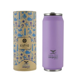 Θερμός Travel Cup Save The Aegean χωρητικότητας 500ml σε χρώμα λιλά Estia