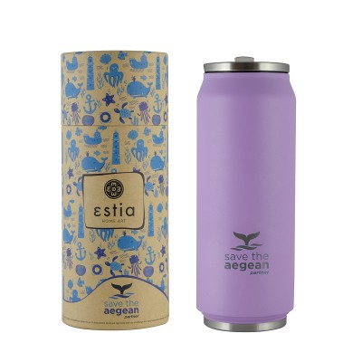 Θερμός Travel Cup Save The Aegean χωρητικότητας 500ml σε χρώμα λιλά Estia