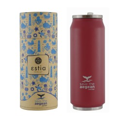 Θερμός Travel Cup Save The Aegean χωρητικότητας 500ml σε χρώμα μπορντω Estia Θερμός Travel Cup Save The Aegean χωρητικότητας 500ml σε χρώμα μπορντω Estia