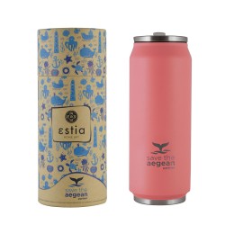 Θερμός Travel Cup Save The Aegean χωρητικότητας 500ml σε κοραλί χρώμα  Θερμός Travel Cup Save The Aegean χωρητικότητας 500ml σε κοραλί χρώμα