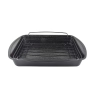 Ταψί της σειράς Magma αντικολλητικό εμαγιέ ορθογώνιο 45.5X37X7cm 6Lt με σχάρα Estia Ταψί της σειράς Magma αντικολλητικό εμαγιέ ορθογώνιο 45.5X37X7cm 6Lt με σχάρα Estia