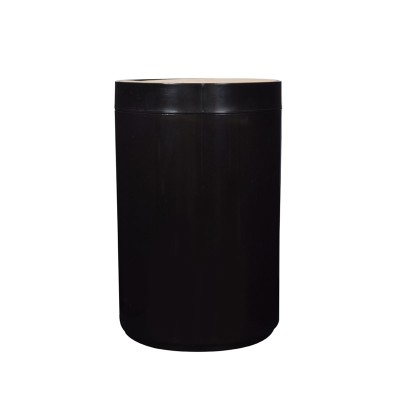 Χαρτοδοχείο μπάνιου Bamboo πλαστικό 5Lt με παλλόμενο καπάκι σε μαύρο χρώμα Estia