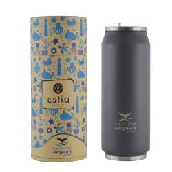 Θερμός Travel Cup Save The Aegean χωρητικότητας 500ml σε χρώμα MATTE GREY Estia