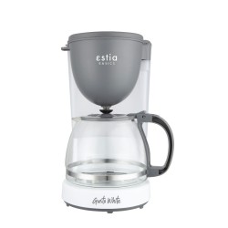 Καφετιέρα φίλτρου Gusto White πλαστική 750W με γυάλινη κανάτα 1.25Lt Estia