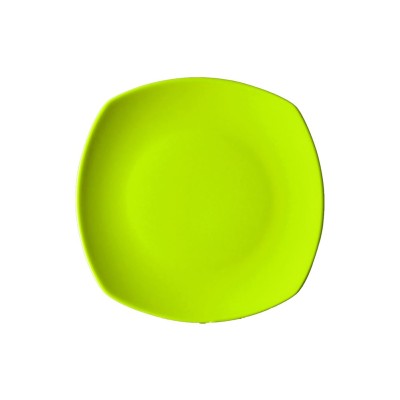 Πιάτο ρηχό κεραμικό 26x26cm, με ενισχυμένη αντοχή στο ξεφλούδισμα, πράσινο