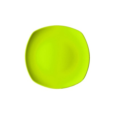 Πιάτο ρηχό κεραμικό 24x24cm, με ενισχυμένη αντοχή στο ξεφλούδισμα, πράσινο