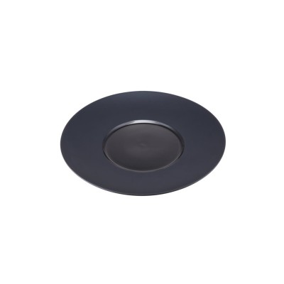 Πιάτο Ρηχό Πορσελάνης φ25x3cm, γυαλιστερό εσωτερικό, ματ γείσο, Σειρά CDP, μαύρο, SUNNEX