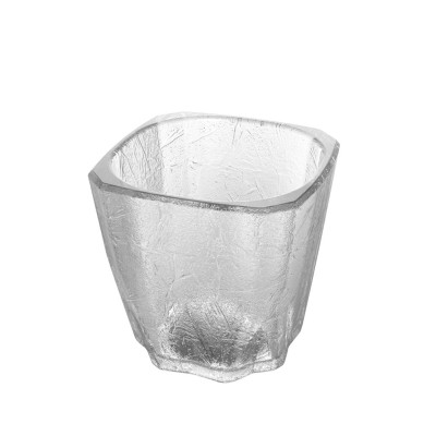 Πλαστικό ποτήρι χαμηλό SAN CUBE πισίνας 20cl, 7.2x7.2xΥ6.8cm, διαφανές