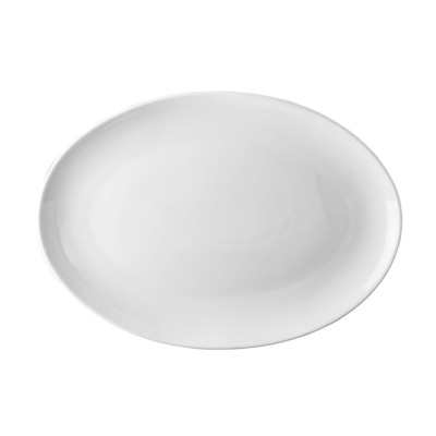 Μεγάλο οβάλ πιάτο πορσελάνης λευκό διάσταση 36cm σειρά VECTOR LUKANDA