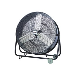 Ανεμιστήρας τύμπανο τροχηλάτος βιομηχανικού τύπου με 3 πτερύγια Φ61cm μαύρος COLORATO