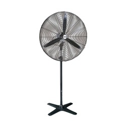 Ανεμιστήρας ορθοστάτης βιομηχανικού τύπου με 2 πτερύγια Φ66cm μαύρος COLORATO