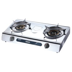Επιτραπέζια εστία υγραερίου ανοξείδωτη με δύο καυστήρες 3.4-4.3kW COLORATO